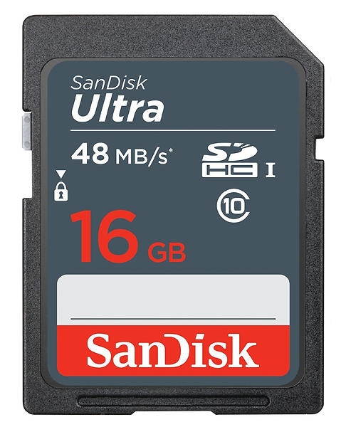16GB SanDisk Ultra SDHC Class 10 UHS-I 48MB/s