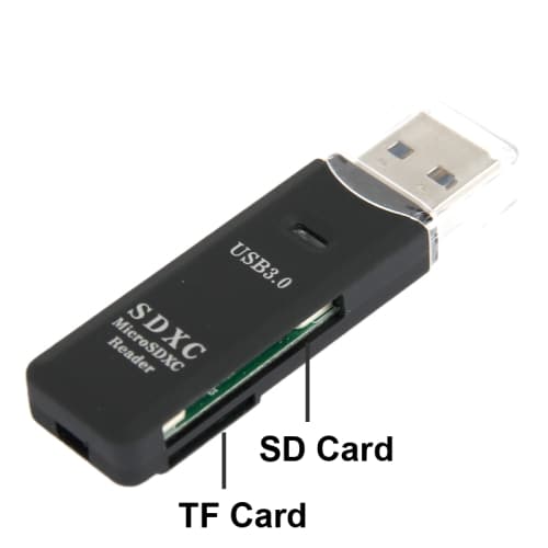 USB 3.0 kaartlezer voor Micro-SD en SD(HC)