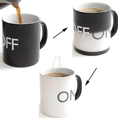Koffiekop On/Off - verandert van kleur door warmte