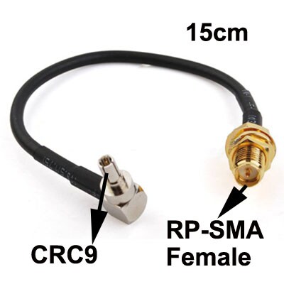 Antenne adapter CRC9 Male naar RP-SMA Female