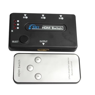 HDMI Switch met afstandsbediening - 3 ingangen