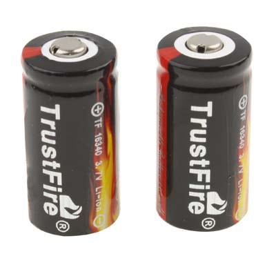 Batterij 16340 880mAh 3.7V - 2-Pack