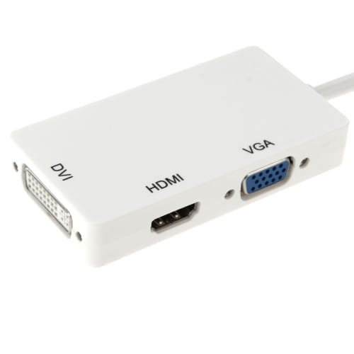 Mini Displaypoort voor HDMI + VGA + DVI adapter