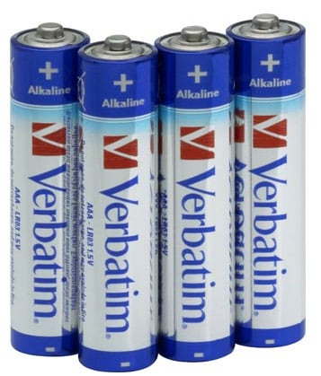 4-Pack AAA Verbatim Hoogkwaliteitsbatterijen