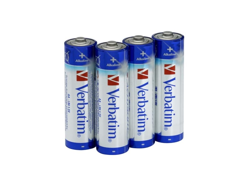 4-Pack AA Verbatim Hoogkwaliteitsbatterijen