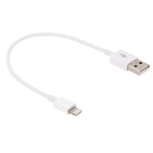 USB-kabel  voor iPhone 5/6 - Kort model - Wit