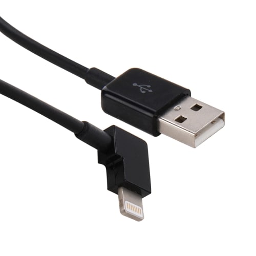 USB-kabel  voor iPhone 5/6 - Kort model - Zwart
