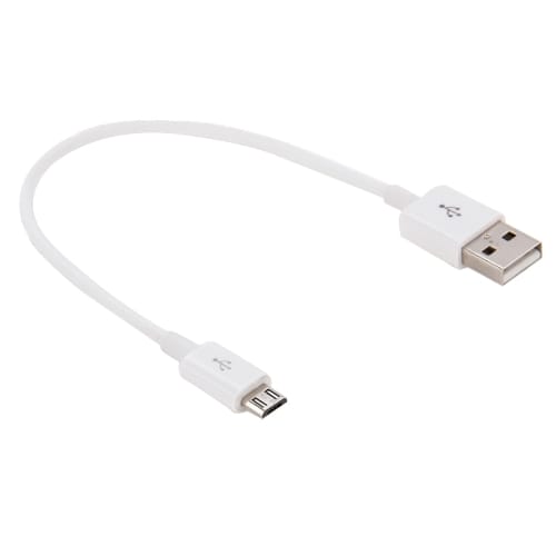 USB-kabel  naar microUSB - Kort model - Wit