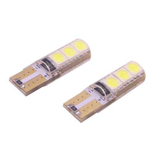 LED diode-lampen T10/W5W 2W 120-140LM 6 LED Wit - 2 Pack