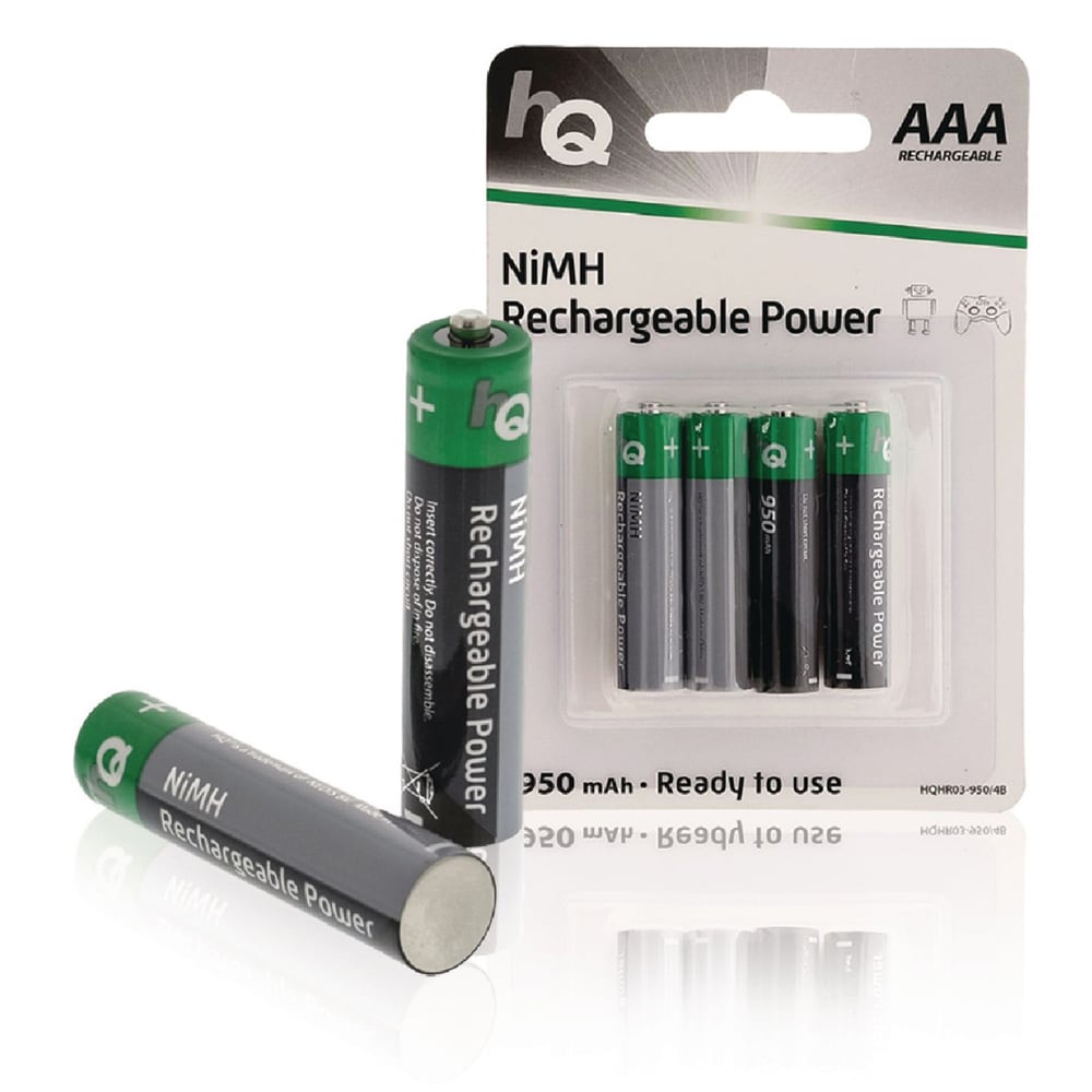 HQ Oplaadbare NiMH AAA-batterijen 950mAh 4-pack