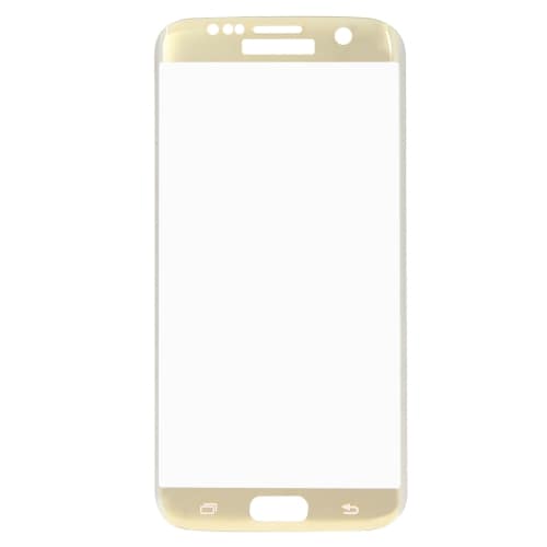 Samsung Galaxy S7 Edge gehard glas - gebogen, in goudkleur