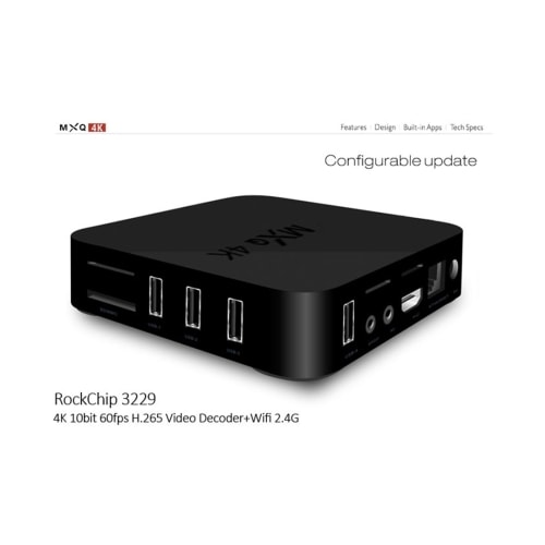 4K Full HD Mediaspeler RK3229 met afstandsbediening -  HDMI, WiFi, Miracast, DLNA