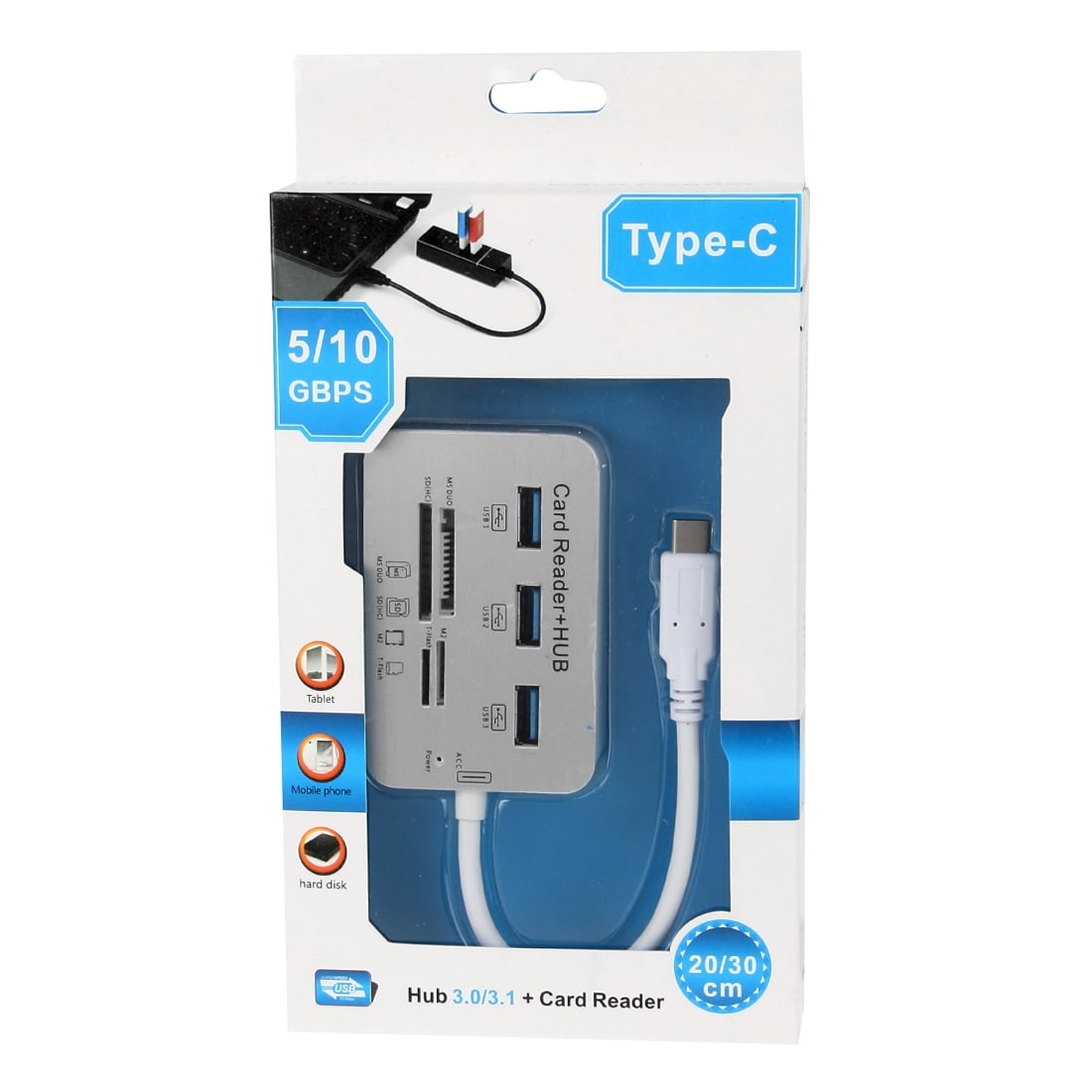 USB kaartlezer / Hubb 3.1 Typ-C - 5GBPS