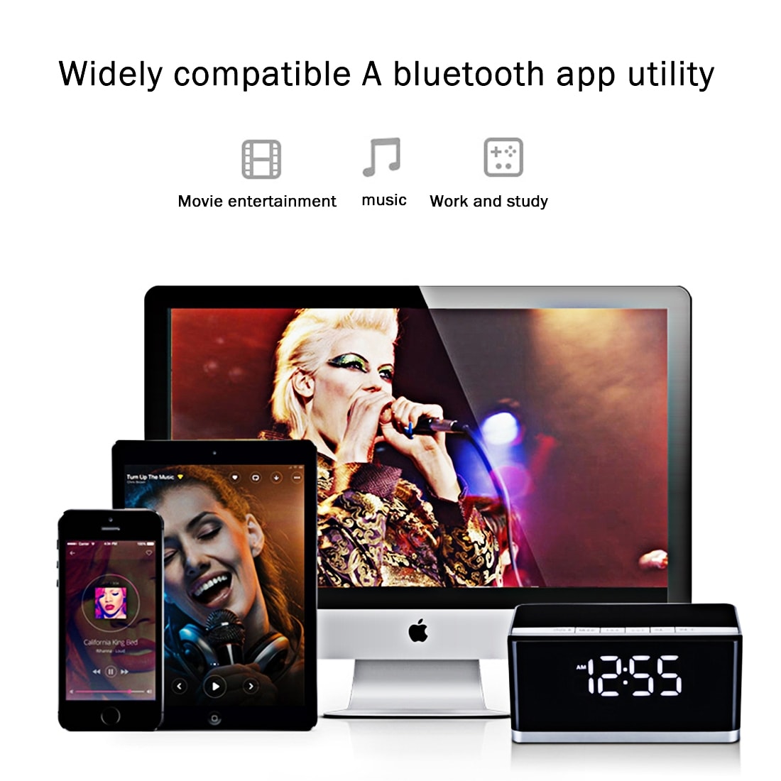 Bluetooth-klokradio met luidspreker / handsfree / microfoon
