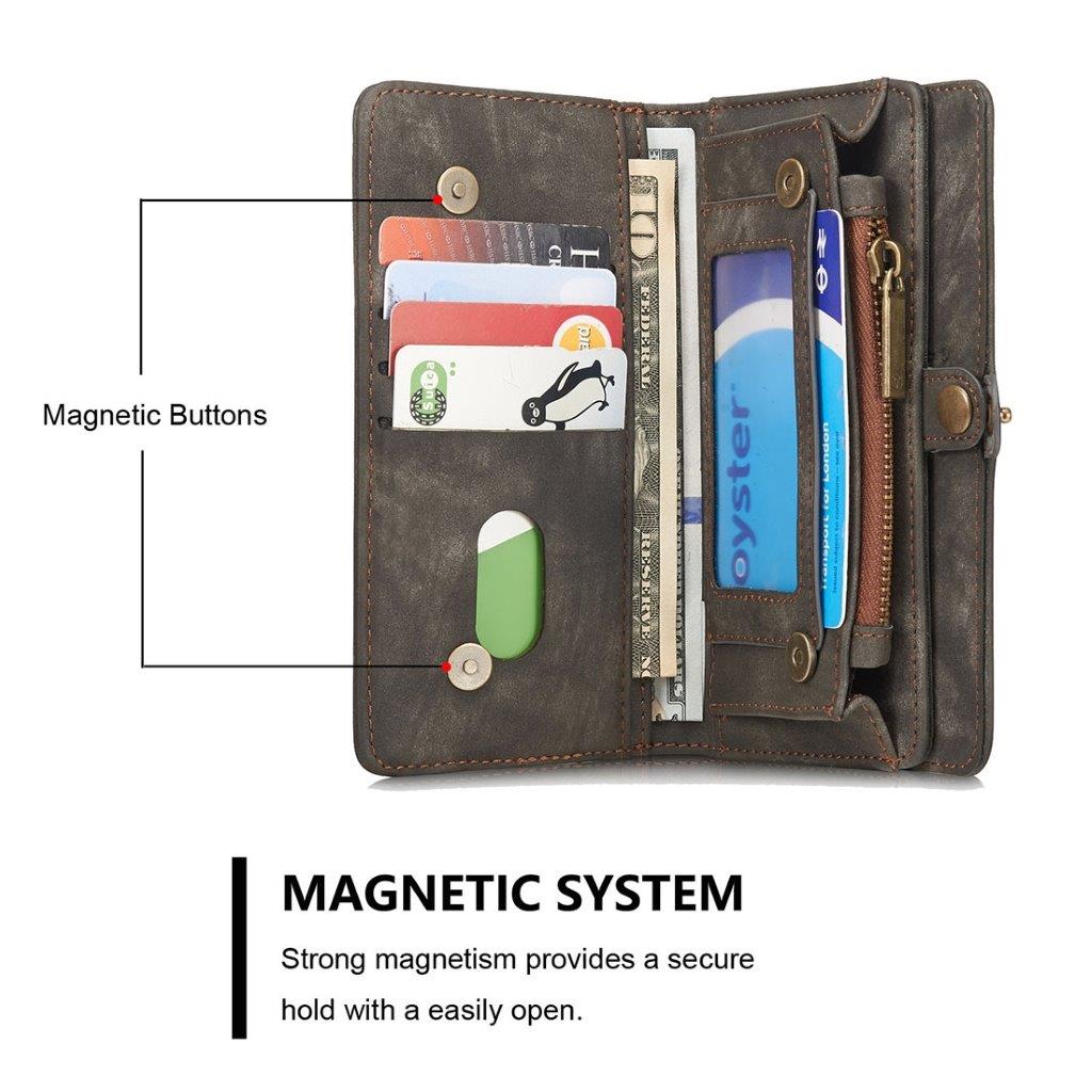 CaseMe Leather Billfold iPhone 6 & 6s - Magneetfunctie, 10 kaarten, muntvak