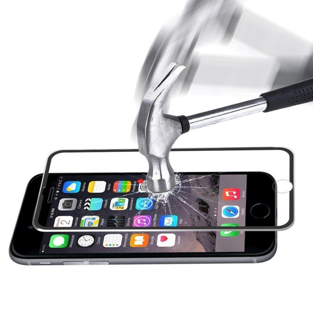 Gehard glasbescherming iPhone 8 Plus / 7Plus - Gebogen zwart