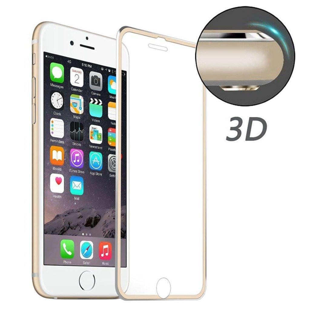 Gehard glasbescherming iPhone 8 Plus / 7Plus - Gebogen goud