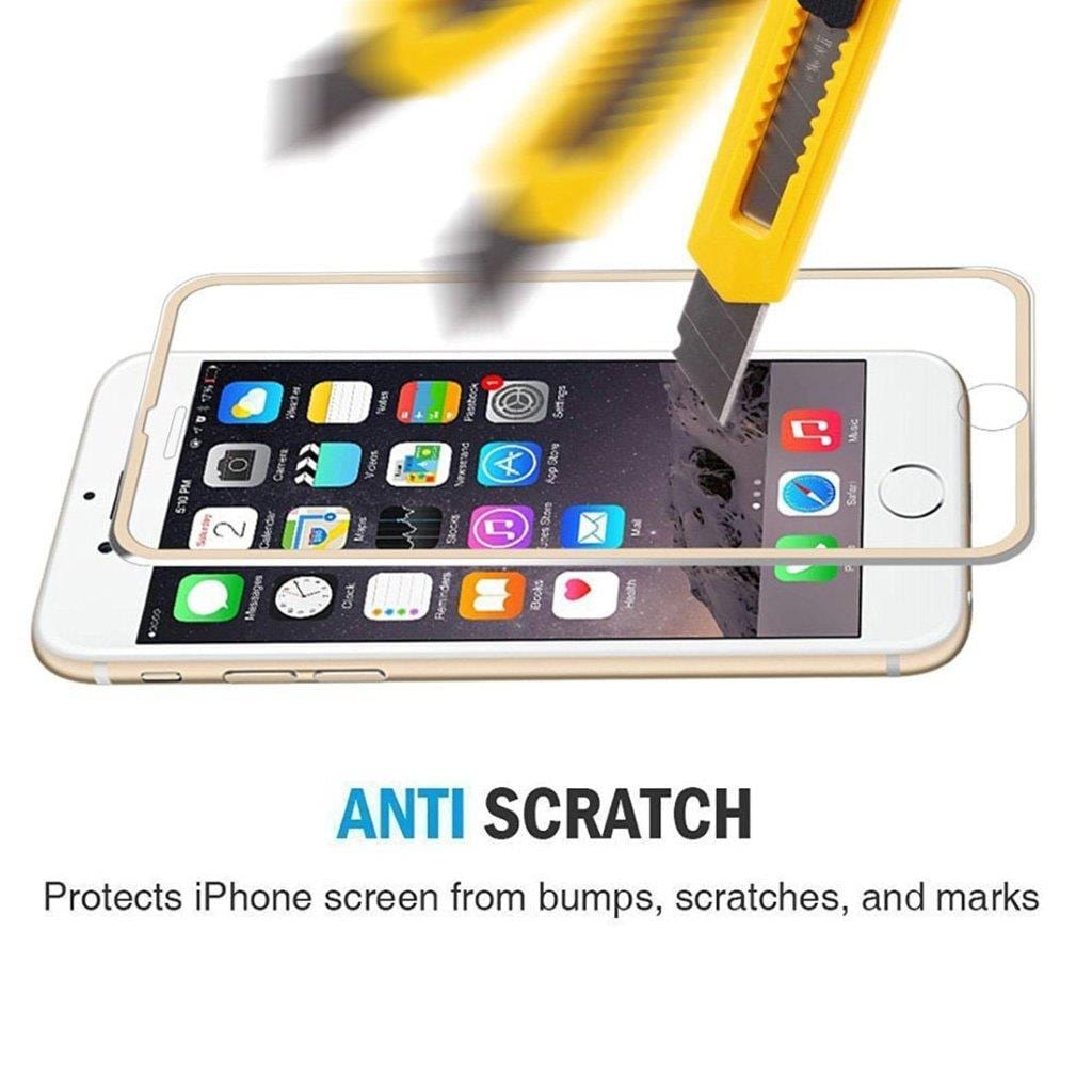 Gehard glasbescherming iPhone 8 Plus / 7Plus - Gebogen goud