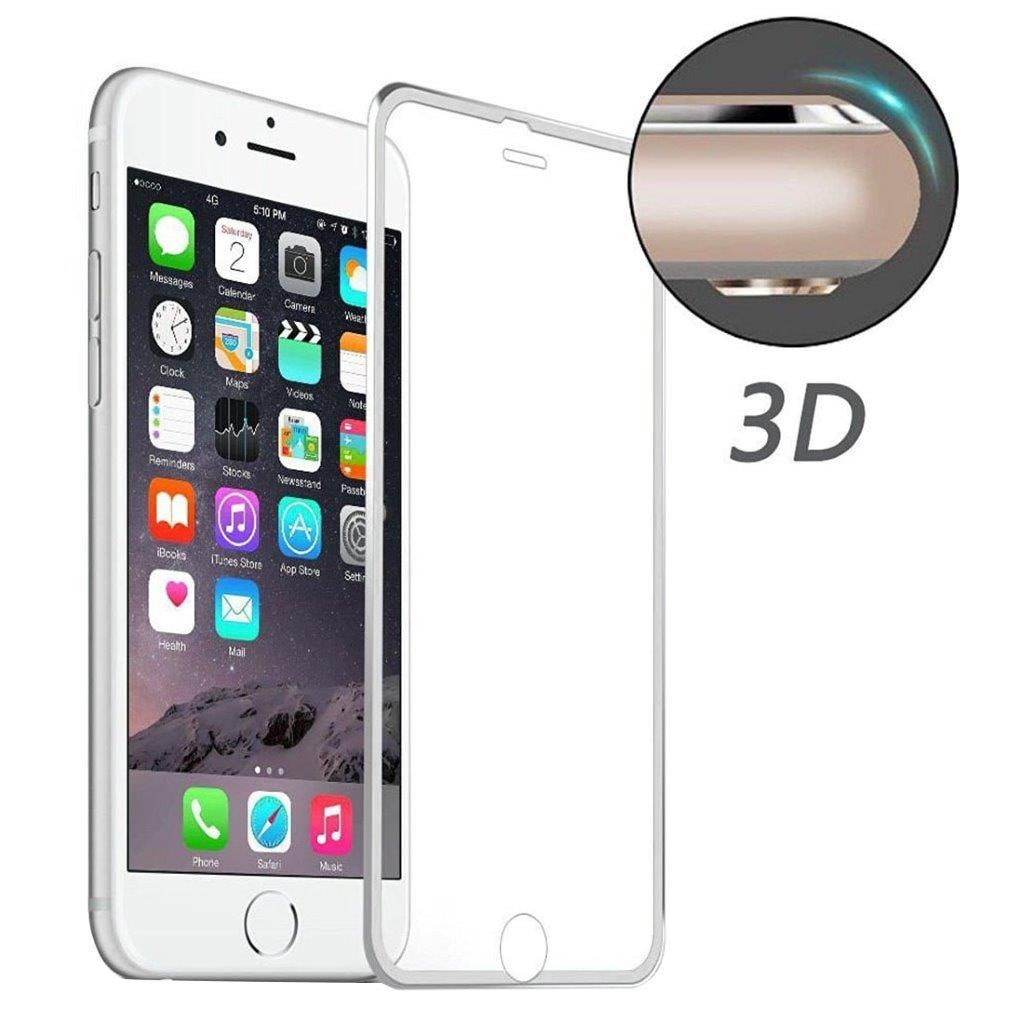 Gehard glasbescherming iPhone 6 Plus / 6S Plus - Gebogen zilver