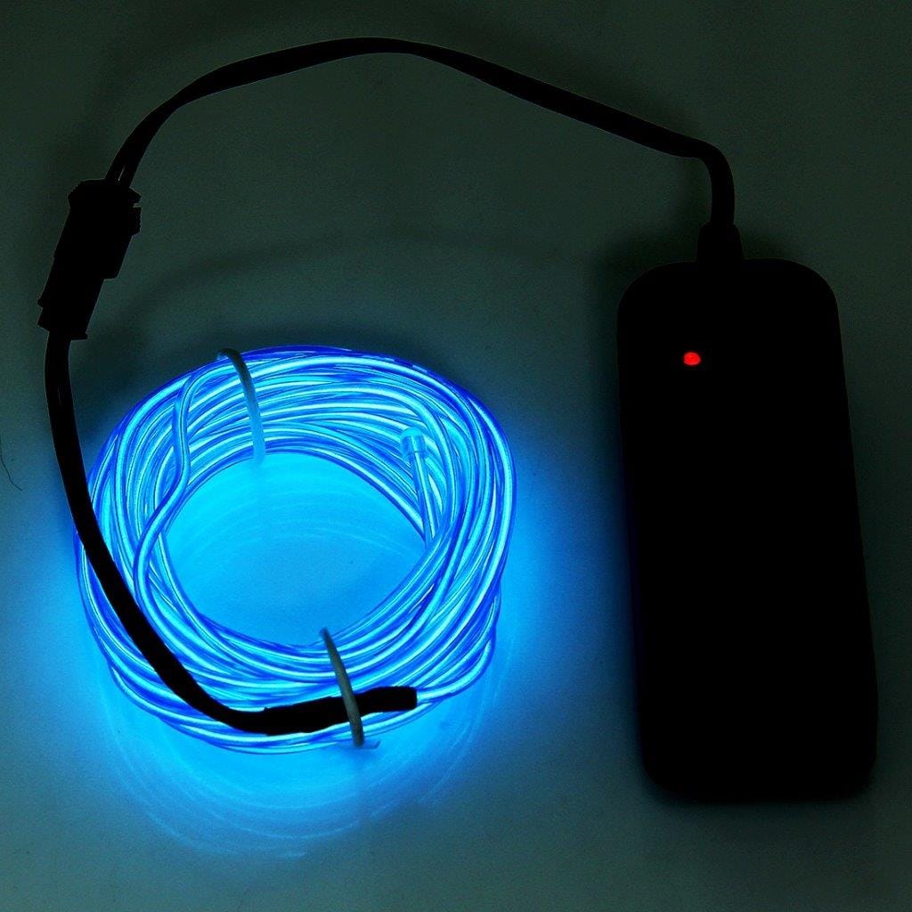 Batterijgedreven blauwe LED lijn 5 meter