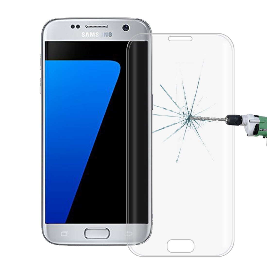 Schermbescherming, gebogen in glas, voor Samsung Galaxy S7