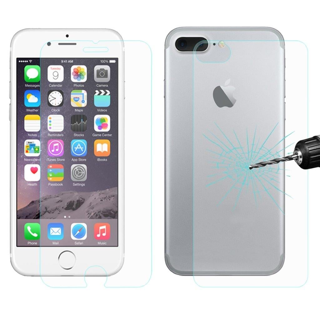 Schermbescherming gehard glas iPhone 8 Plus / 7 Plus  - Voor-en achterzijde