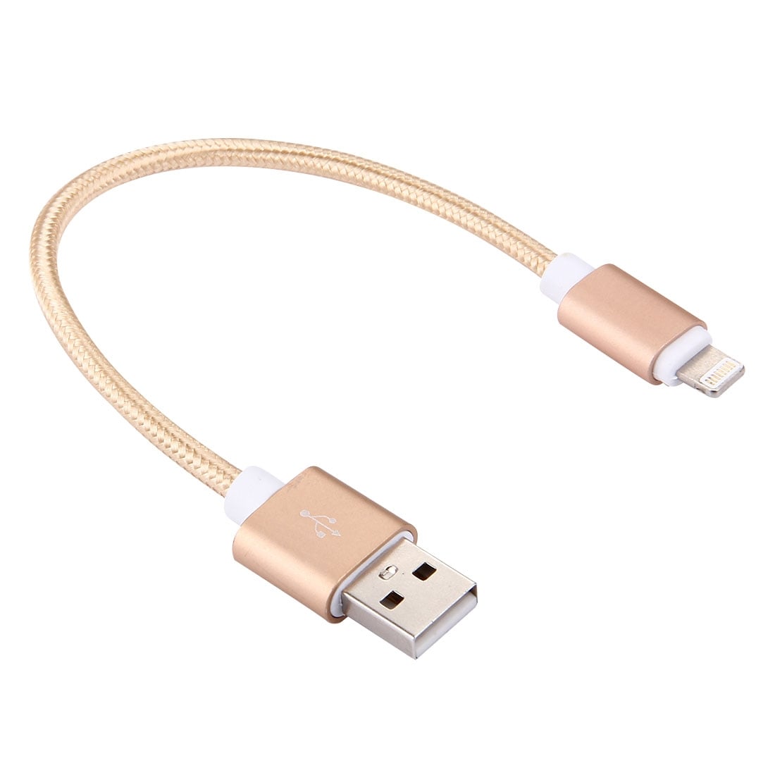 Korte USB-kabel iPhone / van duurzaam nylon - Bestel op 24hshop.nl