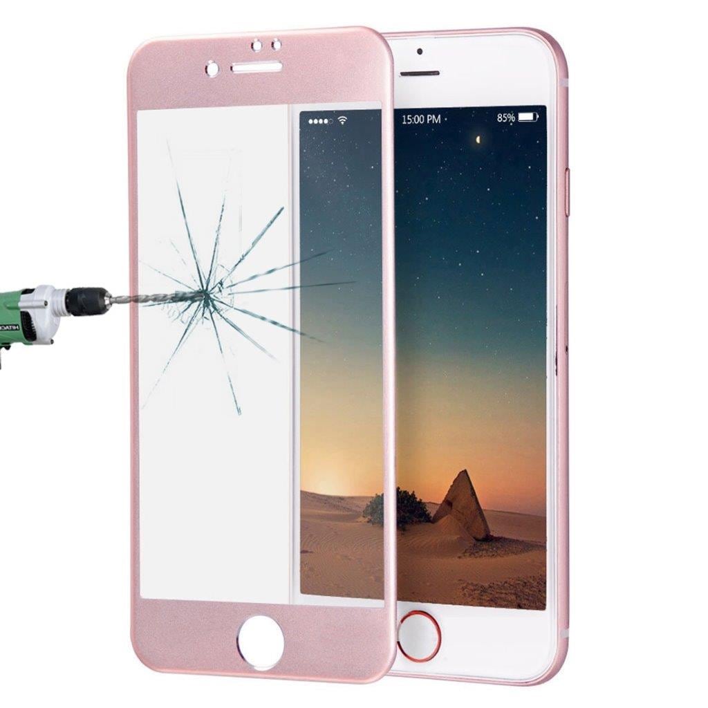 Gebogen Schermbescherming van gehard glas iPhone 8 /7 - roze goud