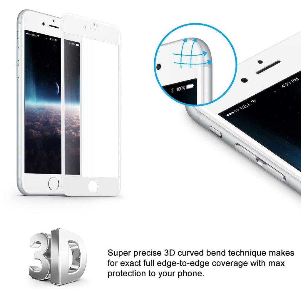iPhone 8 / 7 Plus Ultradunne schermbescherming in glas voor gehele scherm