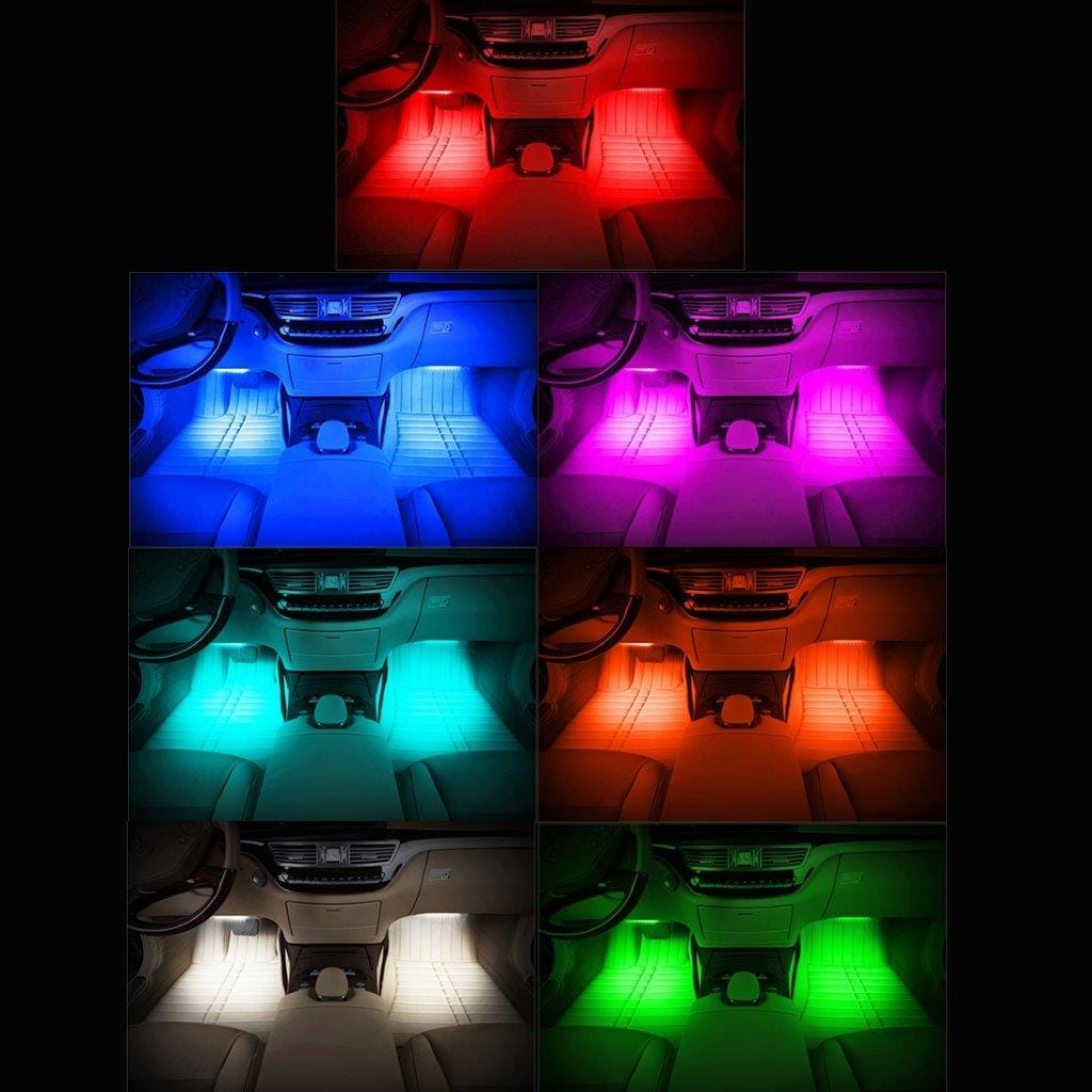 Verlichting autovloer 36st LED 4i1 RGB Neon - Remote