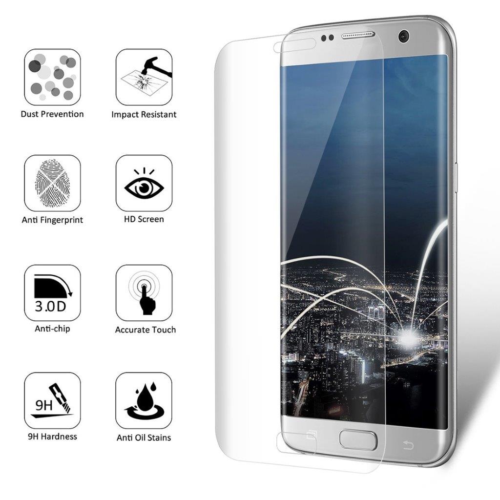 Gebogen Volledige schermbescherming in gehard glas Samsung Galaxy S7 Edge