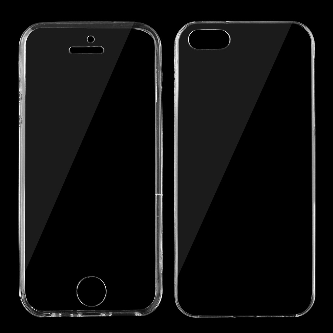 Transparant dubbelzijdige case iPhone 5 & 5s & SE