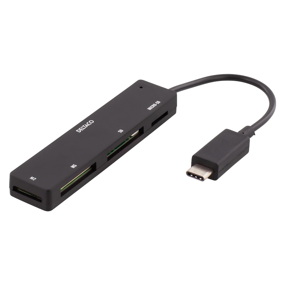 USB 2.0 geheugenkaartlezer voor SD, Micro-SD, M2 en MemoryStick