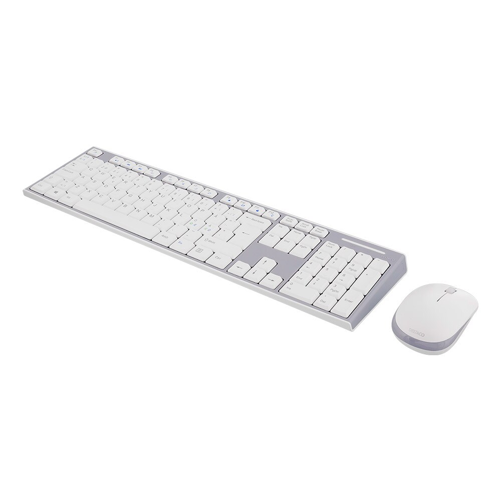DELTACO Draadloos toetsenbord met muis - wit/grijs