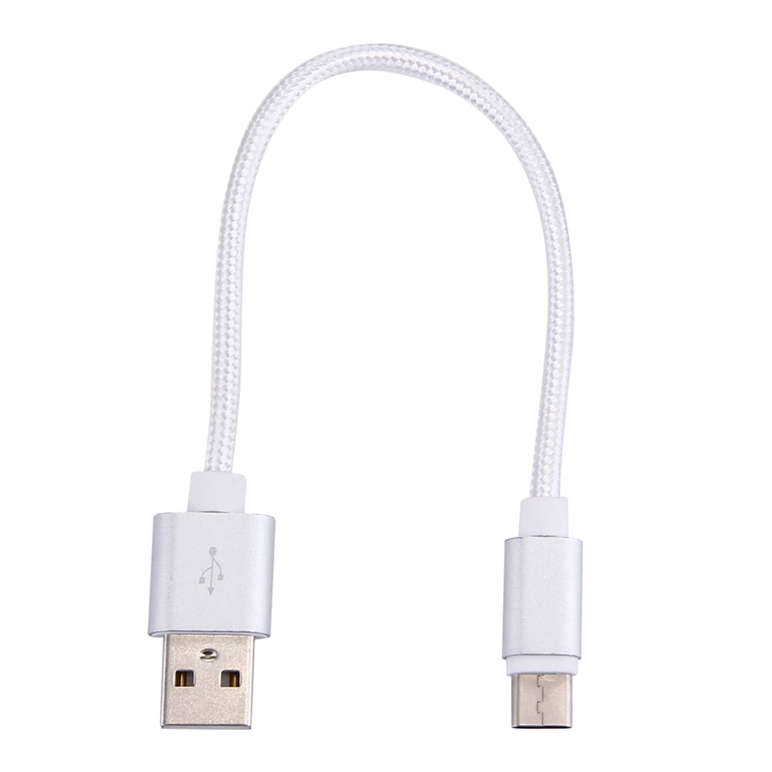 Korte USB-kabel 3.1 Typ-C  i stevig nylonstof
