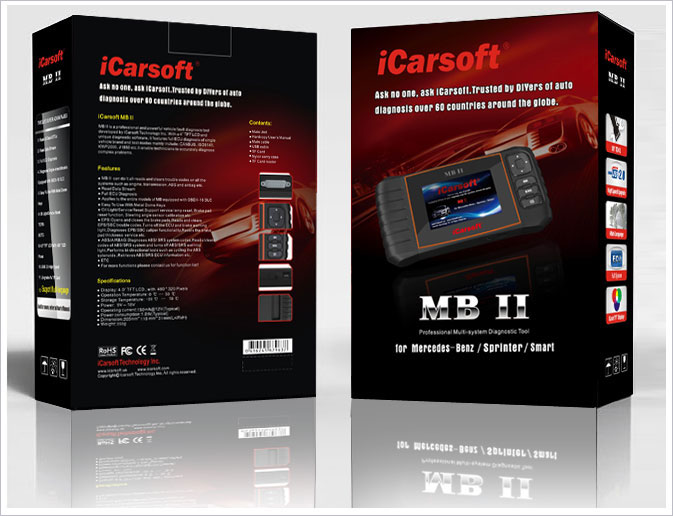 iCarsoft MB II Foutcode-lezer Mercedez Bens O