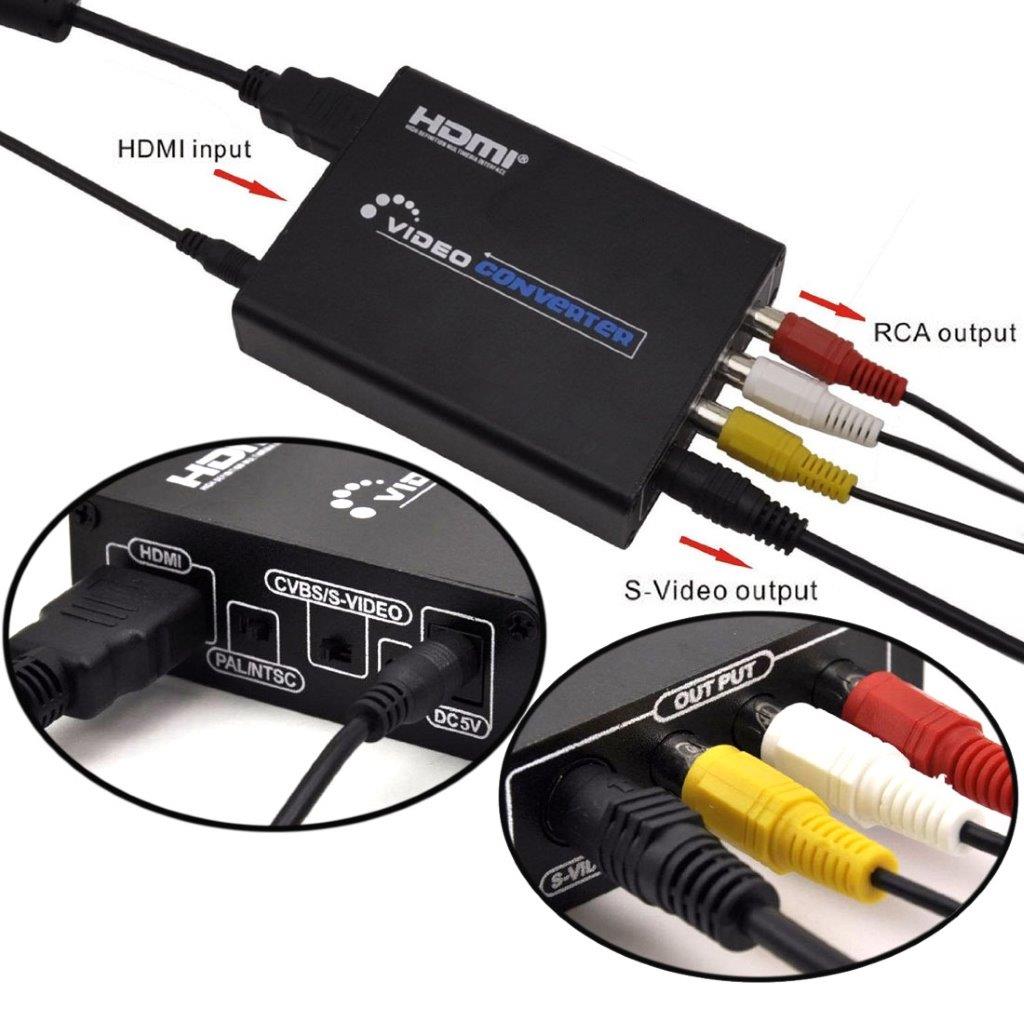 Converter / signaal adapter -  HDMI naar AV + S-Video