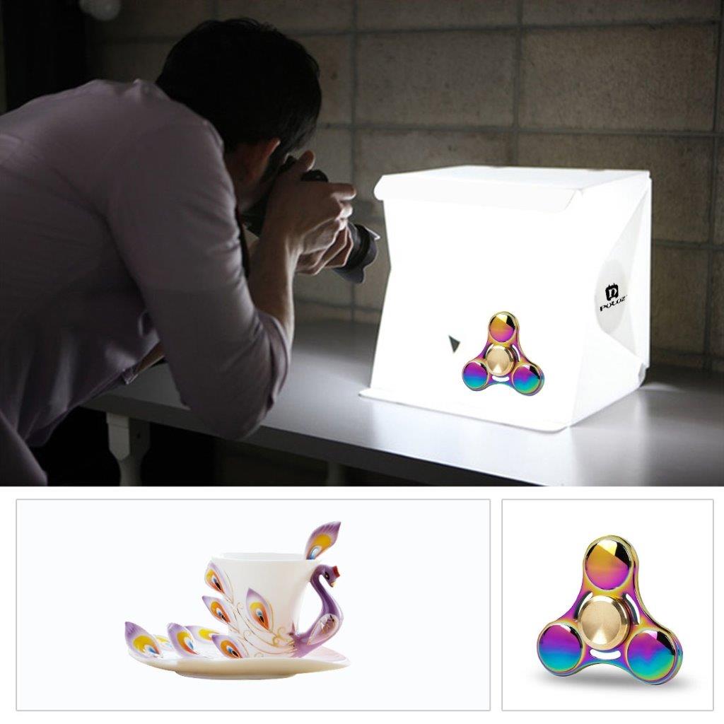 Fotostudio mini med LED-panelen - 2 achtergronden