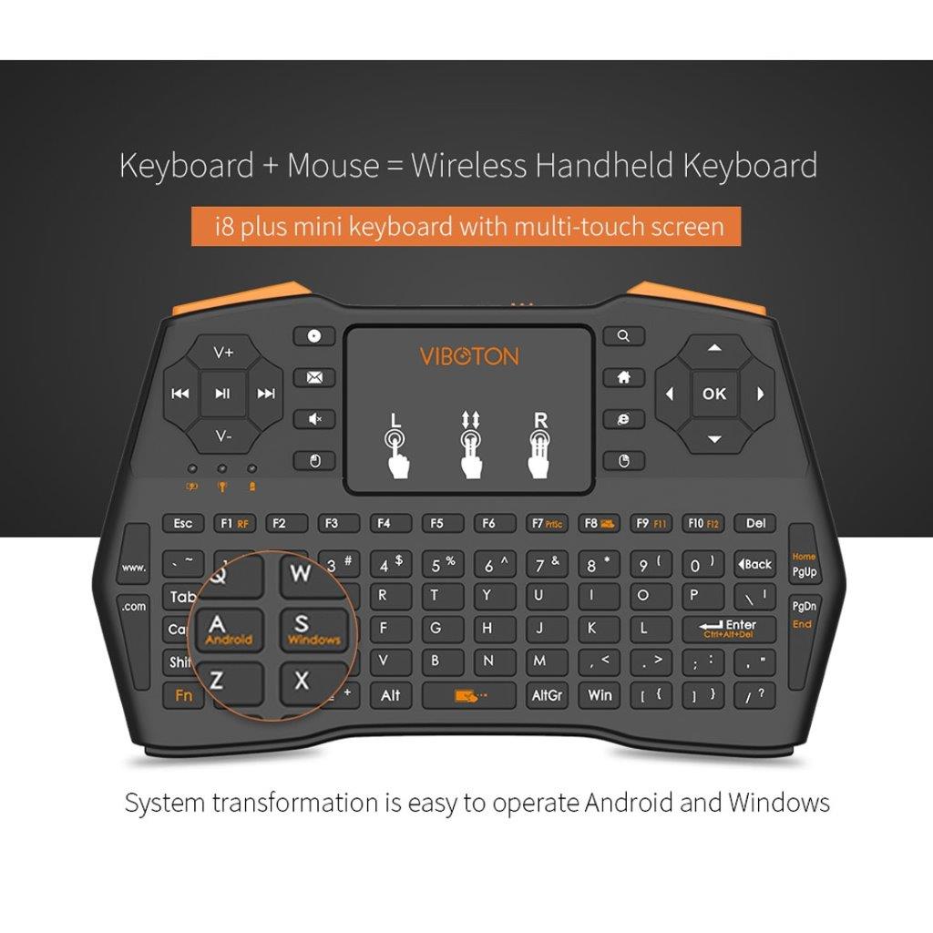 Draadloos toetsenbord + multi-touchscreen voor tv-box / pc