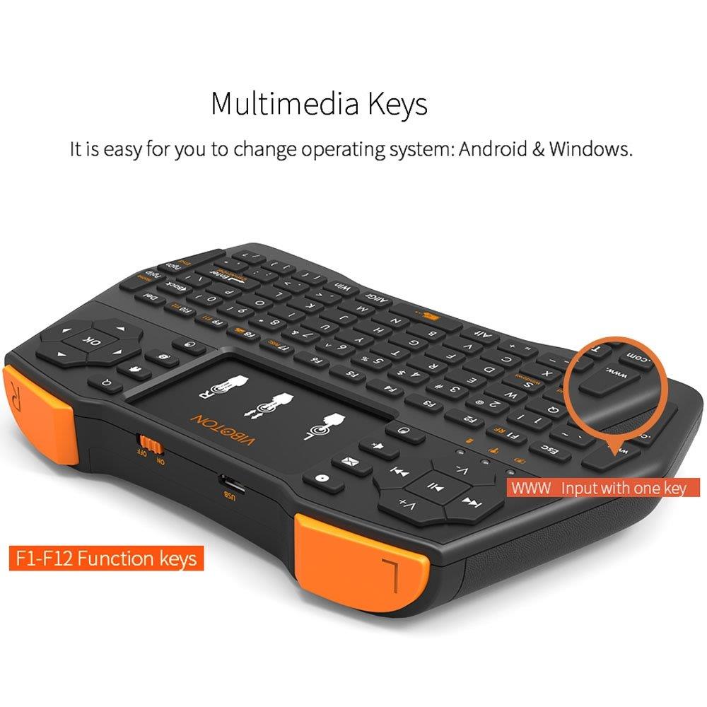 Draadloos toetsenbord + multi-touchscreen voor tv-box / pc