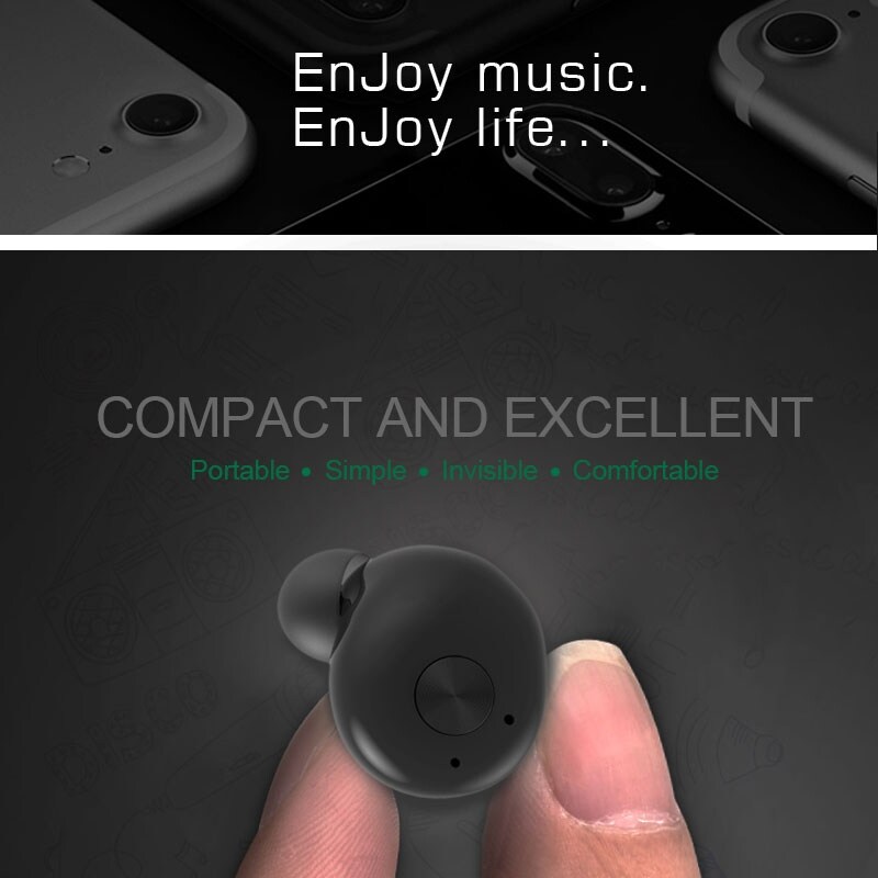 Bluetooth Stereo Earphones Mini In-Ear met oplaadstation