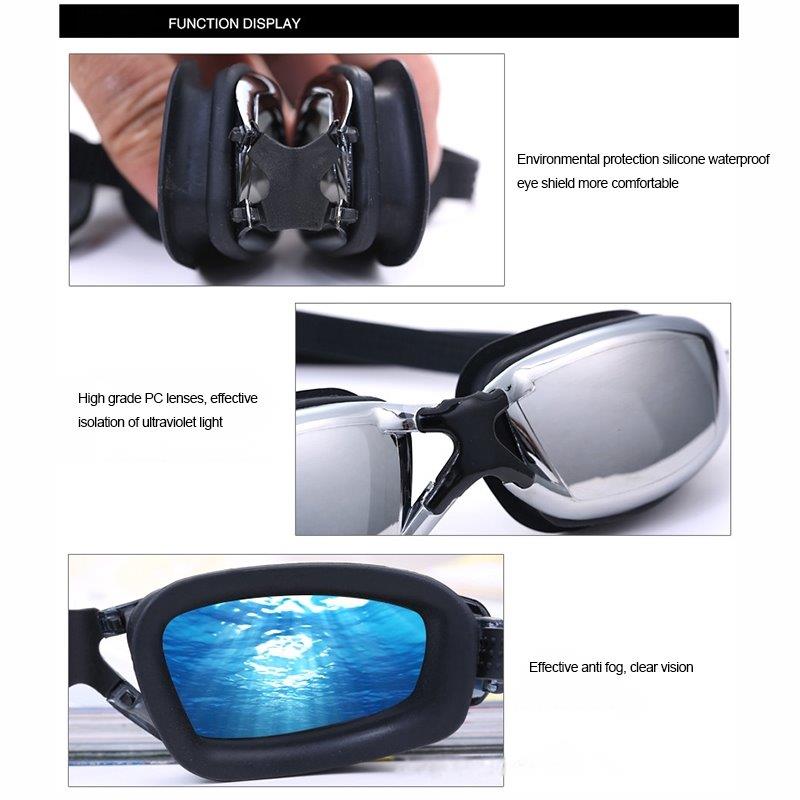 Anti-condens zwembril voor volwassenen met bijziendheid van 500 graden