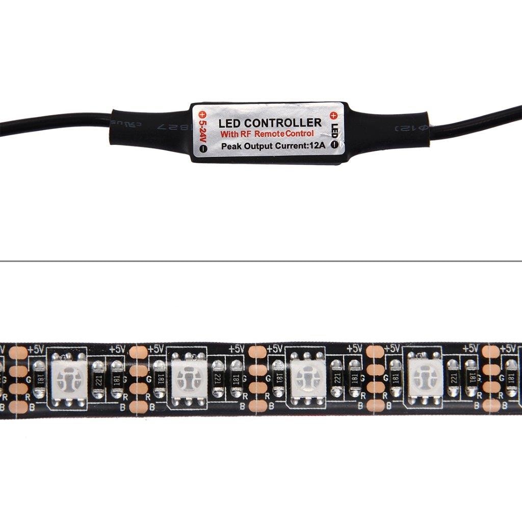 USB TV-verlichting / LED-strip met afstandsbediening - 12W 60 LED's SMD 5050 RGB 1x1m