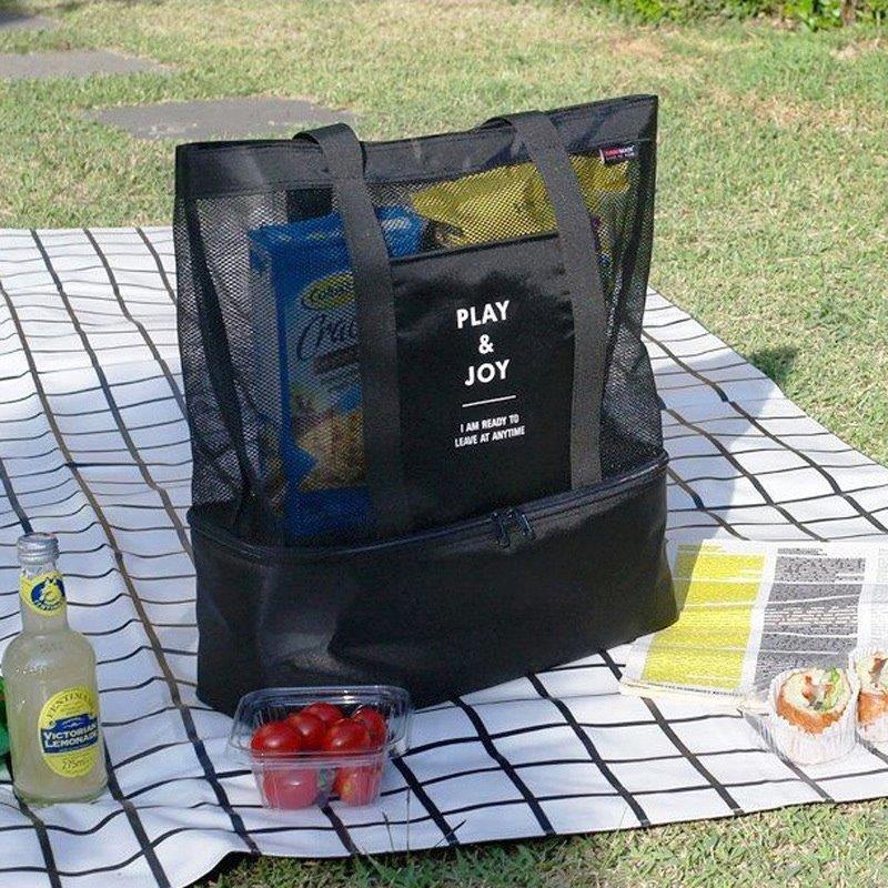 Strandtas / picknick koeltas met dubbele isolatiefolie