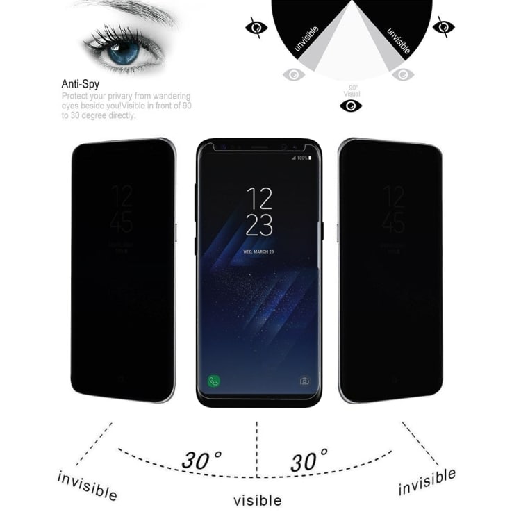 Privacy Screenprotector in Gehard Glas Samsung Galaxy S8