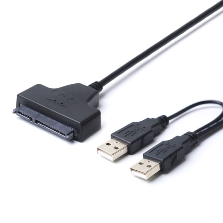 Dubbele USB 2.0 naar SATA harddisk 2.5" SATA HDD / SSD-adapter