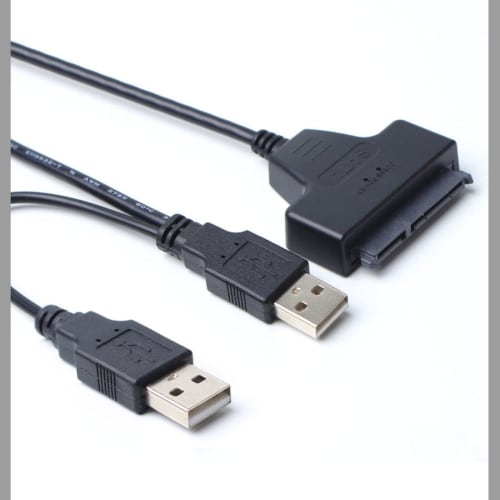 Dubbele USB 2.0 naar SATA harddisk 2.5" SATA HDD / SSD-adapter