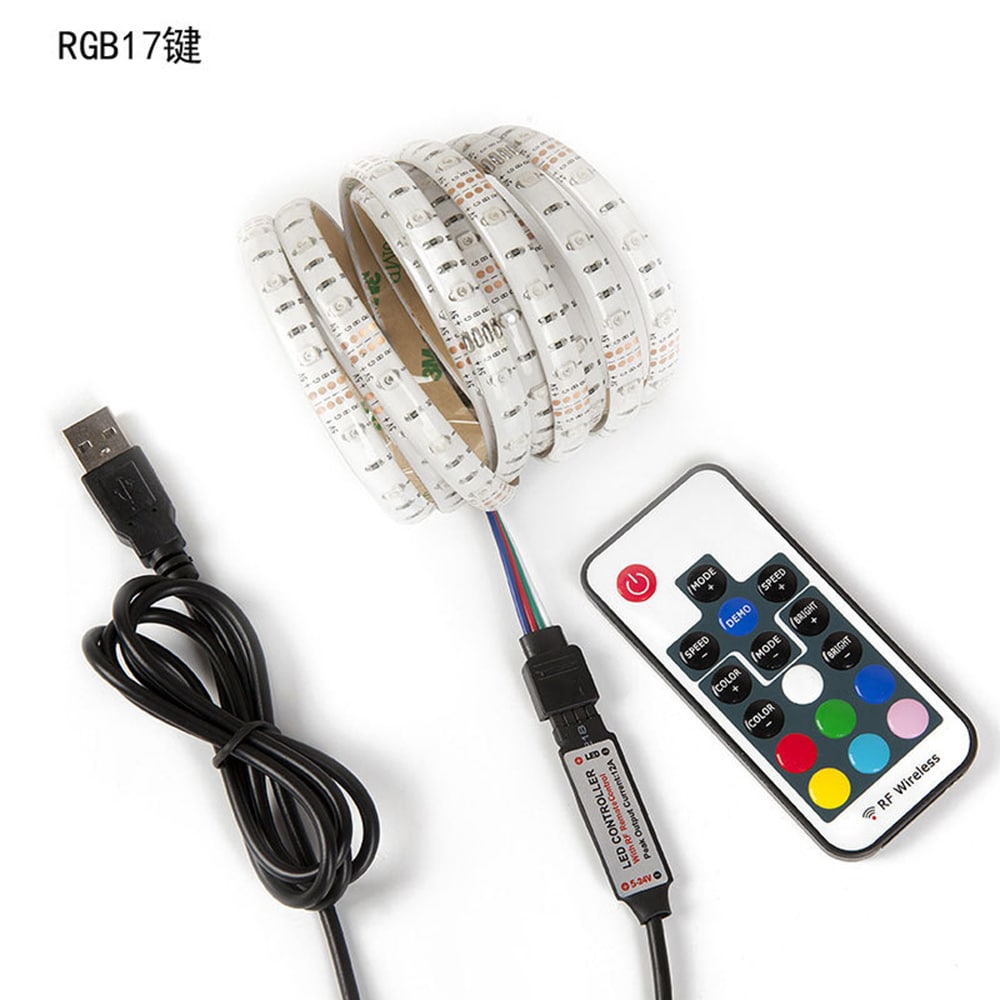 RGB LED strip USB met afstandsbediening - 5 meter waterdicht