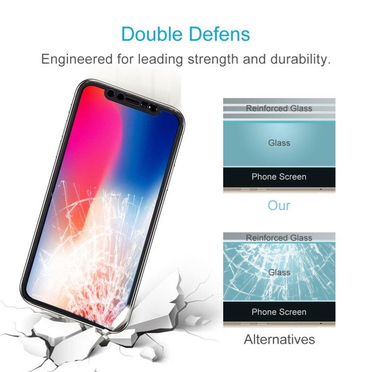 Volledige displaybescherming in gehard glas iPhone X / XS / 11 Pro met titaniumrand