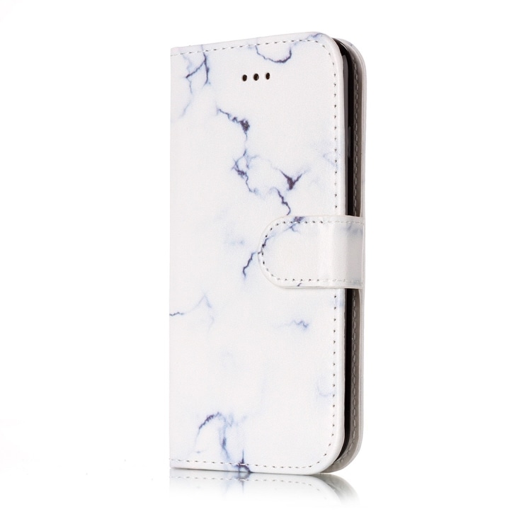 Wit marmeren portemonnee-etui iPhone 8 & 7